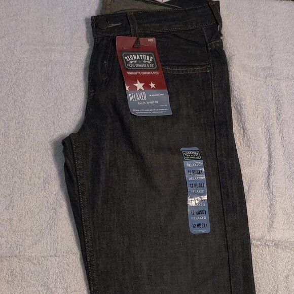 NWT - Boys' Husky Relaxed Jeans - Sz 12 - Picture 10 of 12